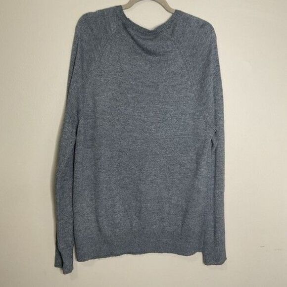 Banana Republic Grey Wool Blend Long Sleeve CrewNeck Sweater Men Size L Pullover - Picture 4 of 9